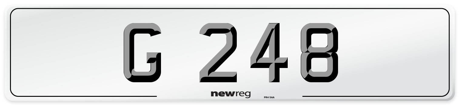 G 248 Number Plate from New Reg